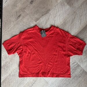 Red Cropped T-Shirt